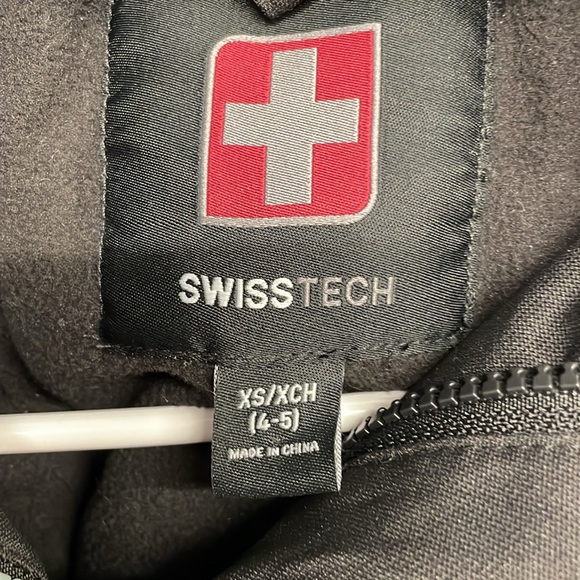 Swiss Tech Boys Jacket Size XSmall (4-5)-Black/Green - Picture 3 of 5